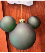 Disney Parks Mickey Mouse Shape Green Ornament NEW - $62.82 CAD
