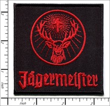 Jagermeister~Liquer~Embroidered Patch~3 1/8&quot; x 3 1/8&quot; Square~Iron or Sew On - $4.17