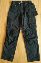 Carhartt Double Knee Black Carpenter Work Pants 30x34 Snaps Removable Po... - $64.63