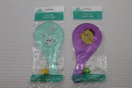 Lot of 2 New Celebrate Easter Paddle Ball-Rabbit &amp; Baby Chick - £7.00 GBP