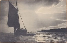 Marine Views Series A Rotograph 1903 Sailing Ship Sunset Antique German Postcard - £6.85 GBP