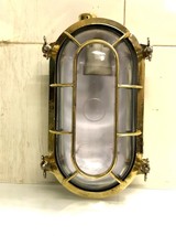 Decoration Marine Ship Antique Nautical New Brass Ceiling Oval Bulkhead Light - £199.36 GBP