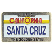 Santa Cruz California License Plate Pin 1&quot; - £7.10 GBP