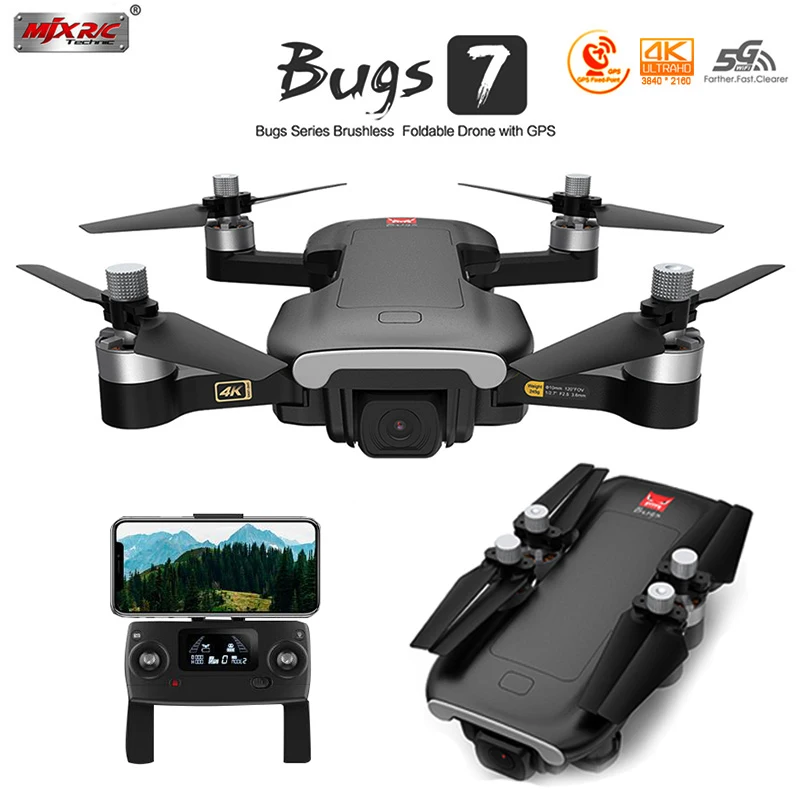 RC Professional GPS Drone MJX Bugs 7 B7 With 4K Camera Wifi FPV Brushles... - £267.72 GBP+