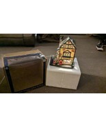 Christmas Village Holiday Time Vintage Porcelain Victorian Building Rest... - $94.38 CAD