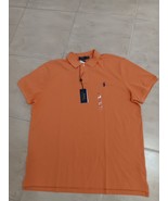 POLO RALPH LAUREN MEN&#39;S ORANGE S/S MESH POLO SHIRT CUSTOM SLIM FIT XXL $... - €41,78 EUR