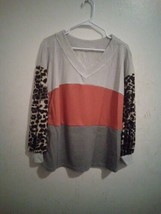 Womans Unbranded Multicolor Knitted Long-Sleeve Shirt Sz L 9008ARE  - $13.99