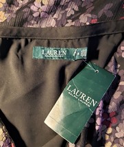 Lauren Ralph Lauren A-Line Midi Skirt Sz- 16 Black/Multicolor Floral Pattern - £39.93 GBP