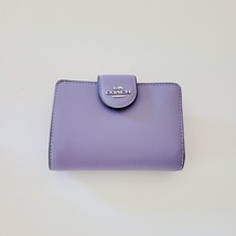 Coach CR791 Smooth Leather Medium Corner Zip Wallet Light Violet - $92.32