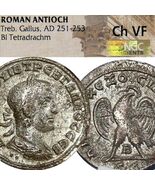 TREBONIANUS GALLUS/Eagle NGC Cert. Choice VF Tetradrachm Large Roman Emp... - $284.05