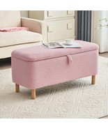 Basics Pink Upholstered Storage Ottoman &amp; Entryway Bench - $224.18 CAD