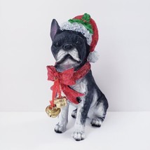 French Bulldog Christmas Holiday 7&quot; Resin Sculpture Figurine - £21.26 GBP