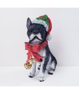 French Bulldog Christmas Holiday 7&quot; Resin Sculpture Figurine - £21.24 GBP