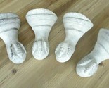 4 Cast Iron Bathtub Claw Foot Feet Bath Tub Legs Reproduction Distressed... - £66.94 GBP