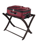 Solid Wood Folding Luggage Rack in Dark Brown Finish with Black Nylon St... - $2,523.50 MXN