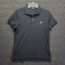 Ralph Lauren Sport Womens Sz XL Black Pima Polo Shirt Golf Outdoor Casual - £15.46 GBP