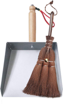 Mini Metal Dustpan and Brush Set Natural Bristle Hand Broom for Fireplac... - $21.99