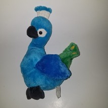 Kellytoy Blue Peacock Plush 12&quot; Stuffed Animal Toy Zoo Crew 2018 (floppy neck) - £12.66 GBP