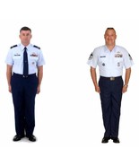 AIR FORCE USAF REGULATION SHIRT MENS SHORT SLEEVE DRESS BLUE UNIFORM ALL... - $45.78 CAD