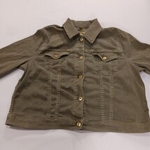 MK Michael Kors RN#111818 Women's Green Button Up Jacket Pockets Size XL image 15