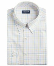 Club Room Men&#39;s Classic/Regular Fit Stretch Tattersall Dress Shirt, MSRP $55 - £14.37 GBP