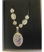 St Michael,Divine Mercy,Miraculous Medal,Our Lady Guadalupe Ribbon Neckl... - $184.33 MXN