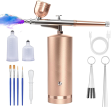 Airbrush Kit with Compressor - 48PSI Rechargeable Cordless Non-Clogging ... - $29.96