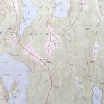 Map Raymond Maine 1981 Topographic Geological Survey 1:24000 27x22&quot; TOPO10 - $44.99