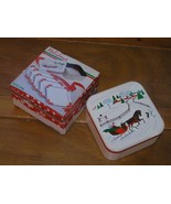 Estate Set Himark White &amp; Red Lacquer Winter Country Scene Sleigh Horse ... - £7.46 GBP