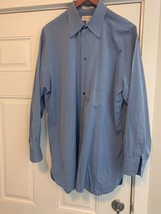John W Nordstrom Men&#39;s Blue Dress Shirt 16 1/2 34 - £15.15 GBP