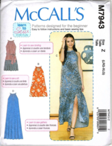 McCall&#39;s M7943 Misses L to XXL Learn to Sew Easy Dress Uncut Sewing Pattern - £11.84 GBP
