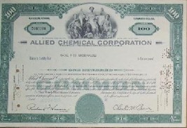 Allied Chemical Corp Stock Certificate-1966 - Old Vintage Rare Scripophilly Bond - £55.91 GBP