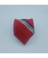 Buckingham Mens Tie Silk, Vintage Striped, 58 By 3 Inches, Red Grey Blue... - £8.58 GBP