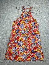 American Eagle Womens Sundress Floral Halter Braided Size M Boho Chic Beach - £23.33 GBP