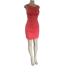 Sleeveless Mesh Top Sparkle Stretch Ruch Sides Ruffle Bodice Bodycon Dre... - $22.49