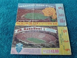 1960 + 1961 Jr. + Rose Bowl ( 2 Card Lot ) Full Tickets Fair !! - £22.24 GBP