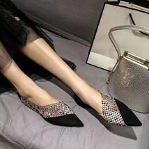 New Fashion Summer Women Sexy Hollow Out Flats Pointed Toe Crystal Comfortable S - £37.25 GBP