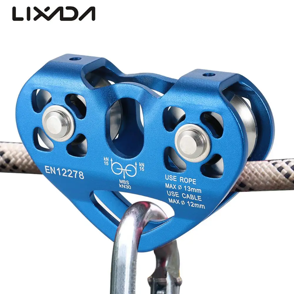 Escue pulley aluminum alloy speed pulley climbing equipment tool hammock hanging device thumb200