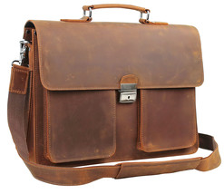 Vagarant Traveler Vagarant Full Grain Leather Pro Briefcase L64B.RB - £366.82 GBP