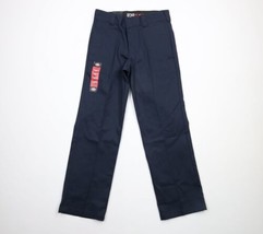 NOS Vintage Dickeis Mens 30x30 Spell Out Original Fit Wide Leg Work Pants Blue - £35.44 GBP