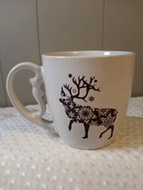 Modern Gourmet Foods Deer Stag Silhouette Christmas Antlers Stoneware Mu... - $6.77