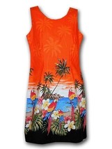 Pacific Legend Hawaiian Short Tank Dress Womens Size XL Tropical Parrot USA Made - £21.23 GBP