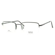 Safilo 1001 PDE Matte Black Men&#39;s Half Frame Eyeglasses 55-21-145 Italy - £56.91 GBP