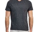 Alfani Men&#39;s V-Neck T-Shirt Black White Heather-2XL - $11.99