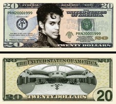 5 Pack Prince Rogers Nelson Collectible 20 Dollar Bill Novelty Funny Money Notes - £4.95 GBP