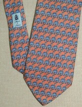 Palacios y Museos Spain Neck Tie/Necktie Silk pink blue stained glass 59... - $17.09