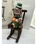 Vintage Mrs. Lucky w/ Wood Rocking Chair Decanter Hoffman Collector Retired - £35.49 GBP