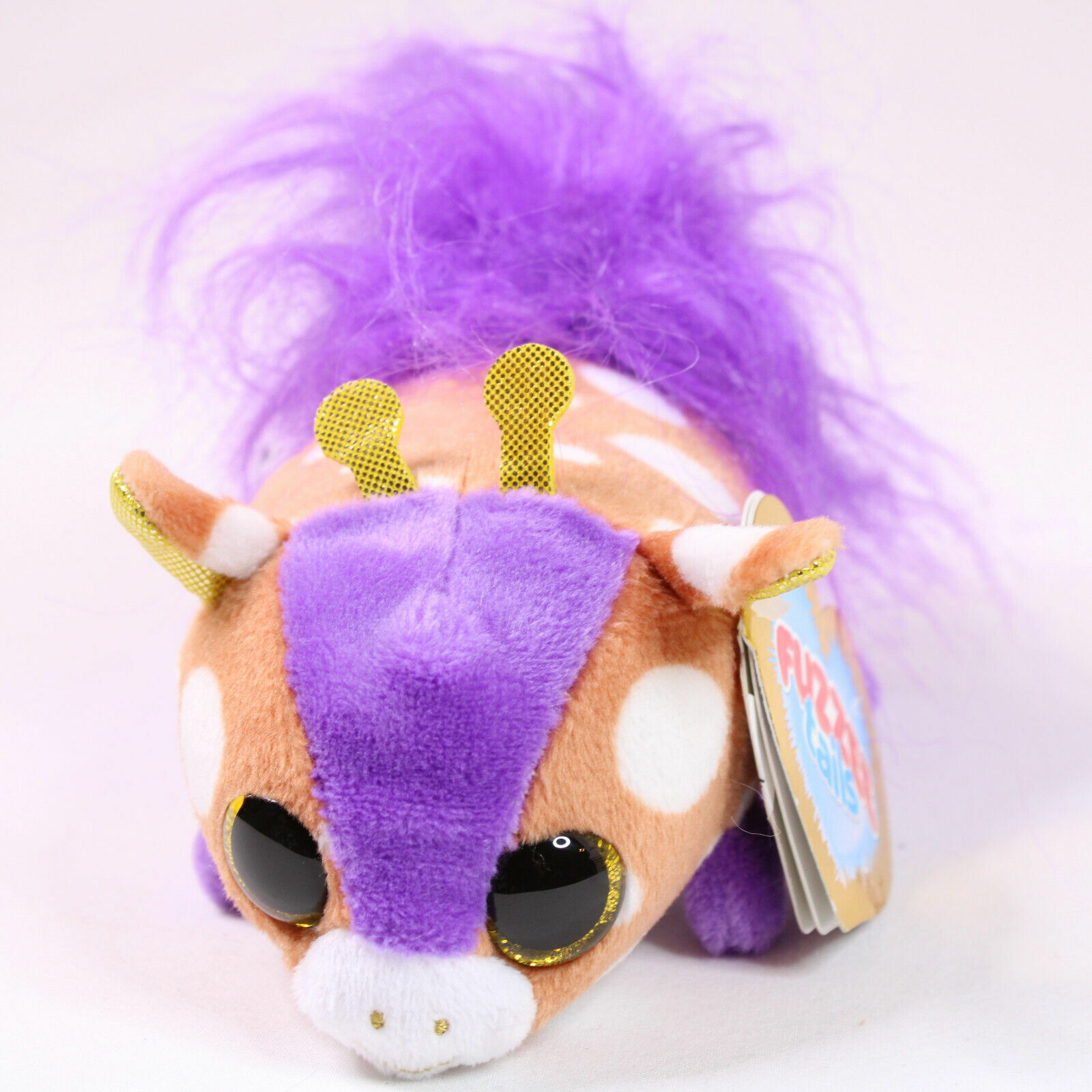 Fuzzee Tails SAHARA Giraffe Plush Born 2/12 Brown Stuffed Animal Toy NEW w/Tags - $5.94
