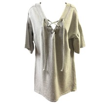 Sanctuary Shirt Dress Mariska Opaque V-Neckline Lace NEW Bell Short Sleeves M - $28.49