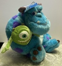 Mike & Sully 11"H Plush Set Hang Tag Monsters Inc Pixar Disney Parks Exclusive - $42.08